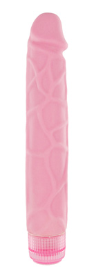 The Tower 9.5 Inch Vibrating Dildo - Pink
